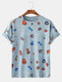 Short Sleeves T-Shirt Printed With Diffrent Types Of Cartoons