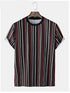 Vertically Striped Multicolour Printed T-Shirt With Stylish Print