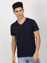 Navy Plain Short Sleeve Casual T-Shirt