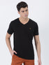 Black Plain Short Sleeve Casual T-Shirt