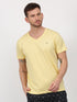 Cream Plain Short Sleeve Casual T-Shirt