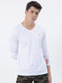 White Plain Long Sleeve Casual T-Shirt