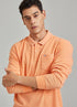Orange Melange Plain Polo
